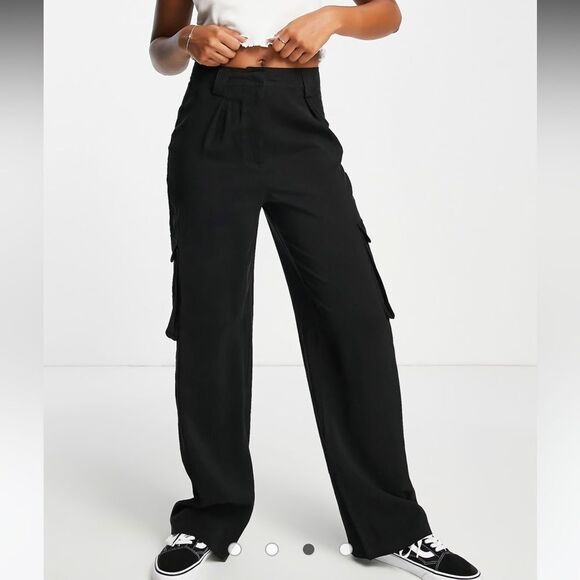 Black cotton on CARGO pants #12 - Picture 2 of 10